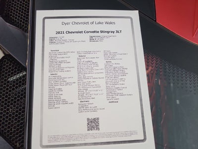 2021 Chevrolet Corvette Stingray 3LT
