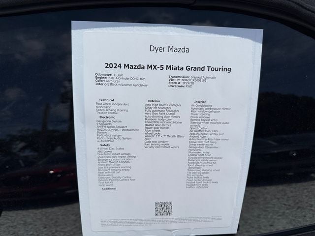 2024 Mazda Mazda MX-5 Miata Grand Touring