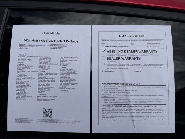 2024 Mazda Mazda CX-5 2.5 S Select Package