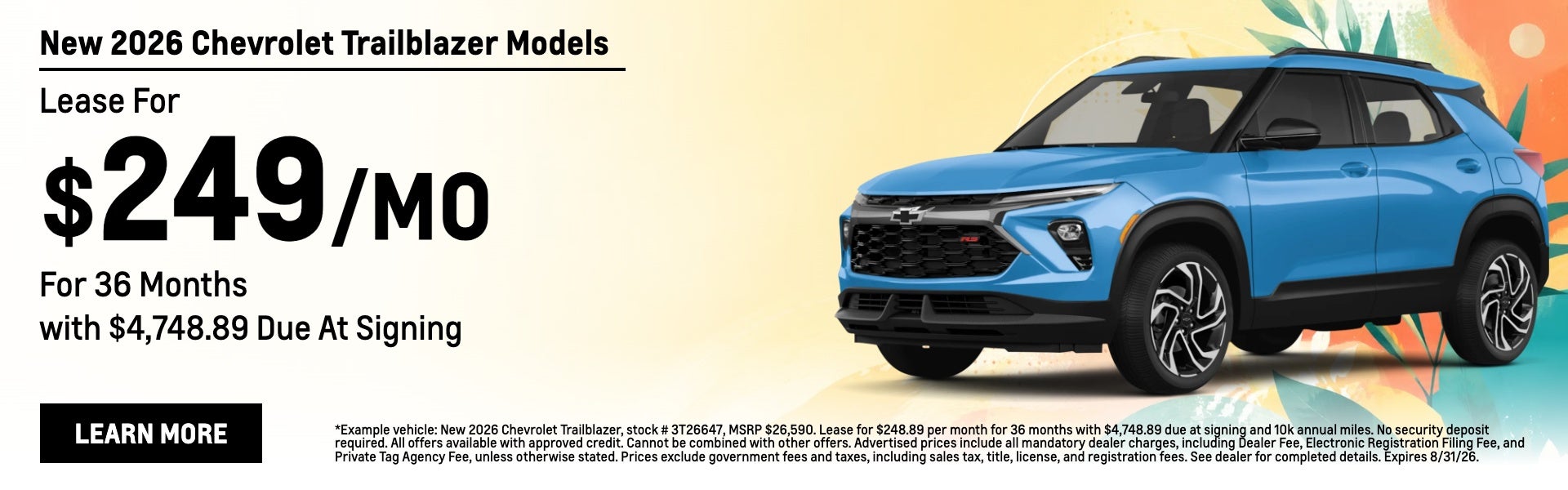 New 2026 Chevrolet Trailblazer Models