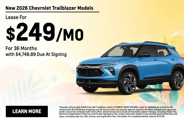 New 2026 Chevrolet Trailblazer Models