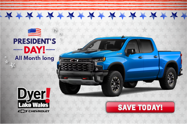 President's Day All Month at Dyer Chevy