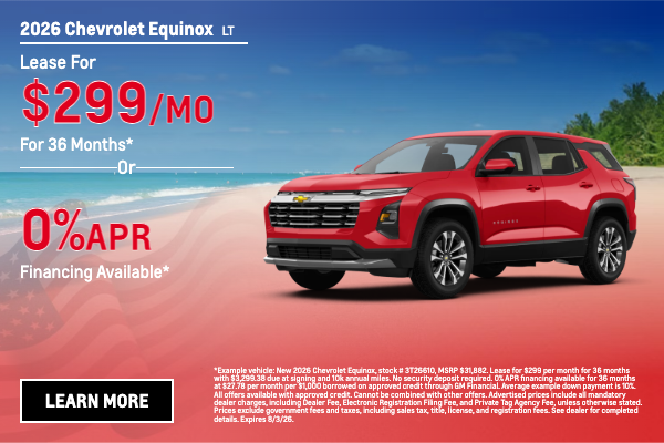 New 2026 Chevrolet Equinox Models