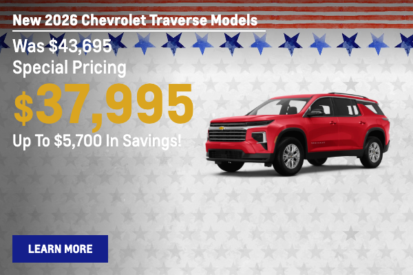 New 2026 Chevrolet Traverse Models