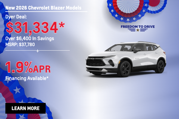 New 2026 Chevrolet Blazer Models